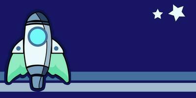 rocket background with copy space vector