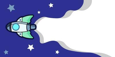 rocket background with copy space vector