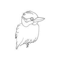 pájaro contorno vector para colorante libro y tatuaje diseño. pájaro línea Arte. pájaro vector ilustración. pájaro describir. pájaro línea Arte. mano dibujado pájaro.