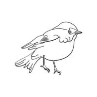 Bird outline vector for coloring book and tattoo design. Bird line art. Bird vector illustration. Bird outline. Bird line art. Hand drawn bird.