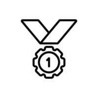 medalla trofeo firmar símbolo vector