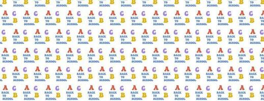 School background. Seamless pattern with doodles. Vector