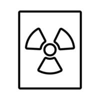 Ciencias radiación firmar símbolo vector