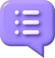 speech bubble 3d icon, illustration, communication dialog bubble. png