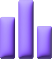 graphique d'analyse d'icône graphique de statistiques 3d png