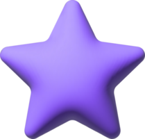 Realistic 3d star icons design of the object png