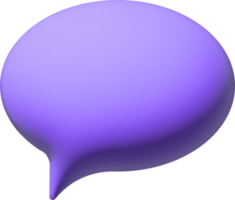 social media mail sms icon. 3d cartoon illustration. speech bubble png