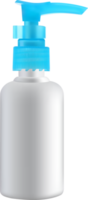 cosmétique bouteille avec distributeur pour savon et produits de beauté. maquette de emballage pour liquides. 3d illustration png