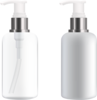 Cosmetic bottle with dispenser for soap and cosmetics. Mockup of packaging for liquids. 3d illustration png