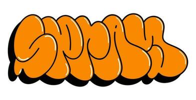 multicolored background, graffiti letters, bright colored inscriptions in the style of graffiti street art vector