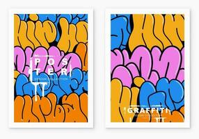 multicolored background, graffiti letters, bright colored inscriptions in the style of graffiti street art vector