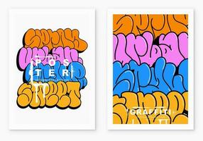 multicolored background, graffiti letters, bright colored inscriptions in the style of graffiti street art vector