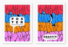 multicolored background, graffiti letters, bright colored inscriptions in the style of graffiti street art vector