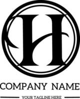 h inicial logo para fotografía y otro negocio. sencillo logo para nombre. vector