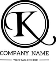 K initial logo for photography and other business. simple logo for name. vector