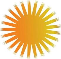 Sunburst. Vector illustration. Isolated on a white background.