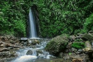 Galunggung waterfall natural tourist destination in Tasikmalaya, West Java, Indonesia photo