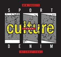 Sport culture t shirt design men's vector