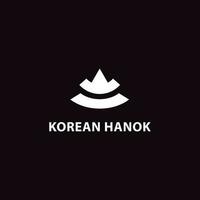 hanok korean traditional house logo icon illustration design vector