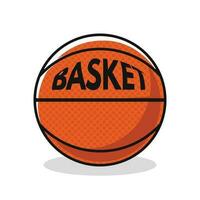 baloncesto pelota dibujos animados frente lado plano Arte diseño ilustración modelo gratis editable vector
