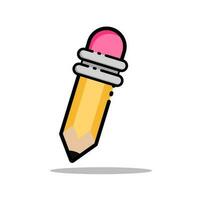 filled outline pencil vector icon flat design