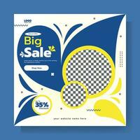 Big sale social media post banner template vector