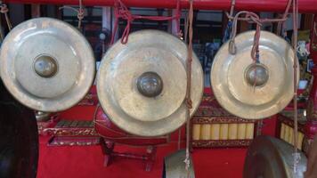 GAMELAN. Indonesian Javanese musical instrument. photo