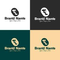 TL letter type fashion brand logo vector