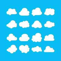 Cloud Shape Collection Set  Vector and Illustration