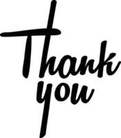 Thank You Lettering for Thank You Card and Banner vector