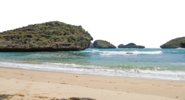 beach and sea isolated png