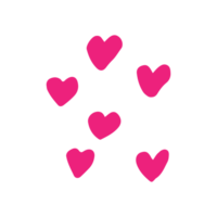 pink hearts pattern png