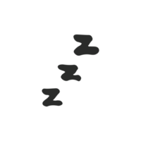 Sleep cartoon symbols isolated png