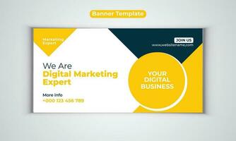 Digital marketing agency business banner design vector template