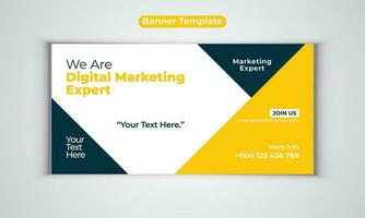 Digital marketing agency business banner design vector template