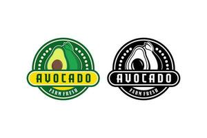 Avocado fruit logo template design vector