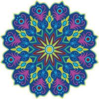 mandala painting Apply different colors. white background vector