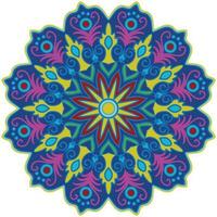 mandala pintura aplicar diferente colores. blanco antecedentes vector