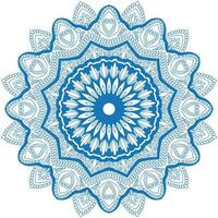 Mandala drawing for coloring blue lines. white background coloring book vector