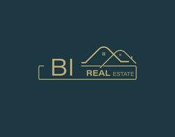 BI Real Estate  Consultants Logo Design Vectors images. Luxury Real Estate Logo Design