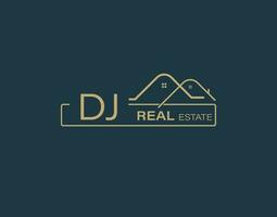 DJ real inmuebles consultores logo diseño vectores imágenes lujo real inmuebles logo diseño