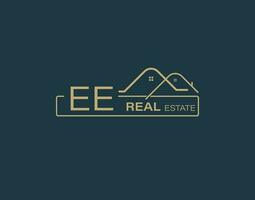 ee real inmuebles consultores logo diseño vectores imágenes lujo real inmuebles logo diseño