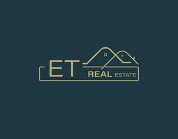 ET Real Estate Consultants Logo Design Vectors images. Luxury Real Estate Logo Design