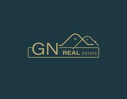 gn real inmuebles consultores logo diseño vectores imágenes lujo real inmuebles logo diseño