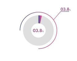 3.8 Percentage circle diagrams Infographics vector, circle diagram business illustration, Designing the 3.  Segment in the Pie Chart. vector