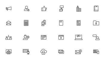 Vector business and finance editable stroke line icon set with money, bank, check, law, auction, exchance, payment, wallet, deposit, piggy, calculator, web and more isolated outline thin symbol