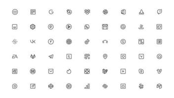 Social Media icon for all types company and advertising agency and graphic design project, Best icons for any design vector