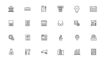 Business and management line icons set. Management icon collection. Vector illustrator