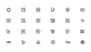 Social Media icon for all types company and advertising agency and graphic design project, Best icons for any design vector