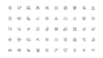 Taxes and accounting line icons collection. Big UI icon set in a flat design. Thin outline icons pack. Vector illustration.